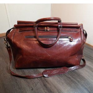 SAGA Vintage Leather Travel Bag / Duffle Bag - Made In Canada